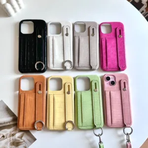(มี15) พร้อมส่งในไทย เคสโทรศัพท์ งานหนังบัตร+สาย TPU-PC444