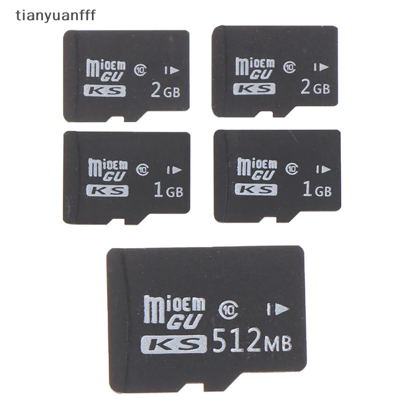 Tianyuanfff การ์ด Micro SD ความเร็วสูง 512 ม. 1GB 2GB สําหรับโทรศัพท์มือถือ กล้อง 1 ชิ้น