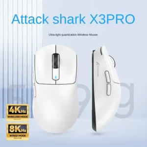 Attack Shark X3 PRO 4K/8K เมาส์ไร้สาย Tri-Mode 2.4G 5.2BT Type-C 6-Gear 26000DPI PAW3395 E-Sports เกม Office เมาส์ของขวัญ Man Boy