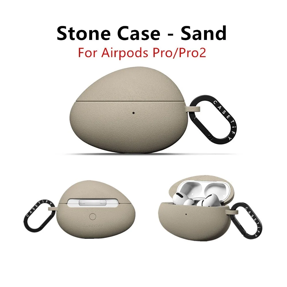 Casetifg เคสหูฟังซิลิโคน เนื้อแมตต์ กันกระแทก พร้อมพวงกุญแจ สําหรับ Airpods Pro 2