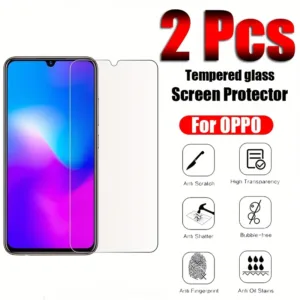 [2 ชิ้น] สําหรับ OPPO A5S A12 A3S A15 A16 Reno 4 5 8 A92 A52 A72 A33 A53 A54 A55 A74 A94 A95 A96 A57 A76 A55 A17 A78 4G กระจกเทมเปอร์หน้าจอHD 5G ตัวป้องกัน