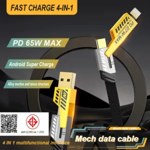 สายชาร์จ 4 in 1 USB / Type C / L Cable ชาร์จเร็วสูงสุด Type C to L Cable 27W สายชาร์จเร็ว