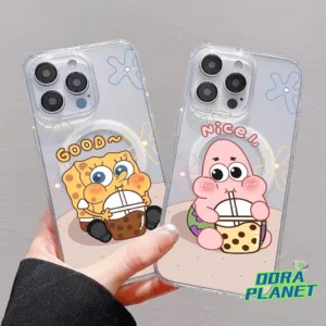 Nice Patrick Ultra กระชับสําหรับ iPhone 15 14 PRO Max 14 15 Plus XS 7 Plus 13 Mini 12 11 XR XS Max X Magnetic Anti Drop ไร้สายชาร์จซิลิโคน Clear Hard ปลอก