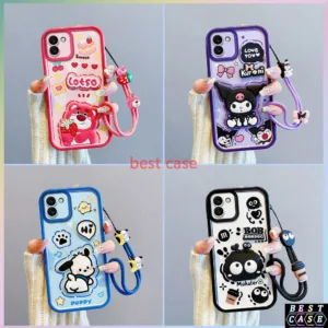 เคส Samsung A03 เคส Strawberry Bear Kuromi การ์ตูนสามมิติรูปตุ๊กตาน่ารักเคสโทรศัพท์นุ่ม BB-TYGZ