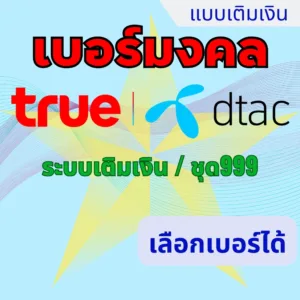 เบอร์มงคล(เลือกเบอร์ได้)ชุดDTAC999