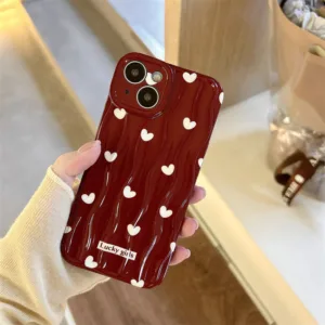 ใหม่ เคสโทรศัพท์มือถือ แบบเต็มจอ ลายหัวใจ สําหรับ Iphone 15promax 12 13 14 15 pro max promax 11