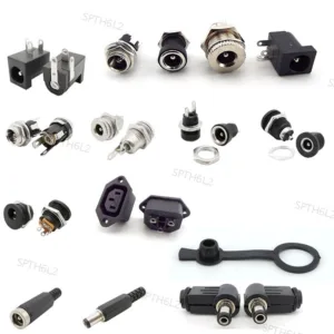 Dc Power Male plug/Female Jack Connector 5.5x2.1 มม.5.5 *2.5 มม.ปลั ๊ กแจ ็ คชายซ ็ อกเก ็ ตอ ่ อนนุชแผง Mount TH6L2