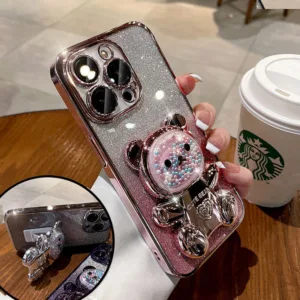 แฟชั่นglitterชุบเคสโทรศัพท์สําหรับvivo Y18 Y03 Y02 Y02S Y16 Y17S Y11 Y12 Y15S Y15A Y01 Y20i Y20S Y12A Y12Sฝาครอบโปร่งใสกรณีหมุนได้ 360 องศา