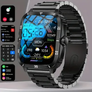 นาฬิกาข้อมือสมาร์ทวอทช์ กันน้ํา 1.96 นิ้ว HD 3ATM 2024 สําหรับผู้ชาย