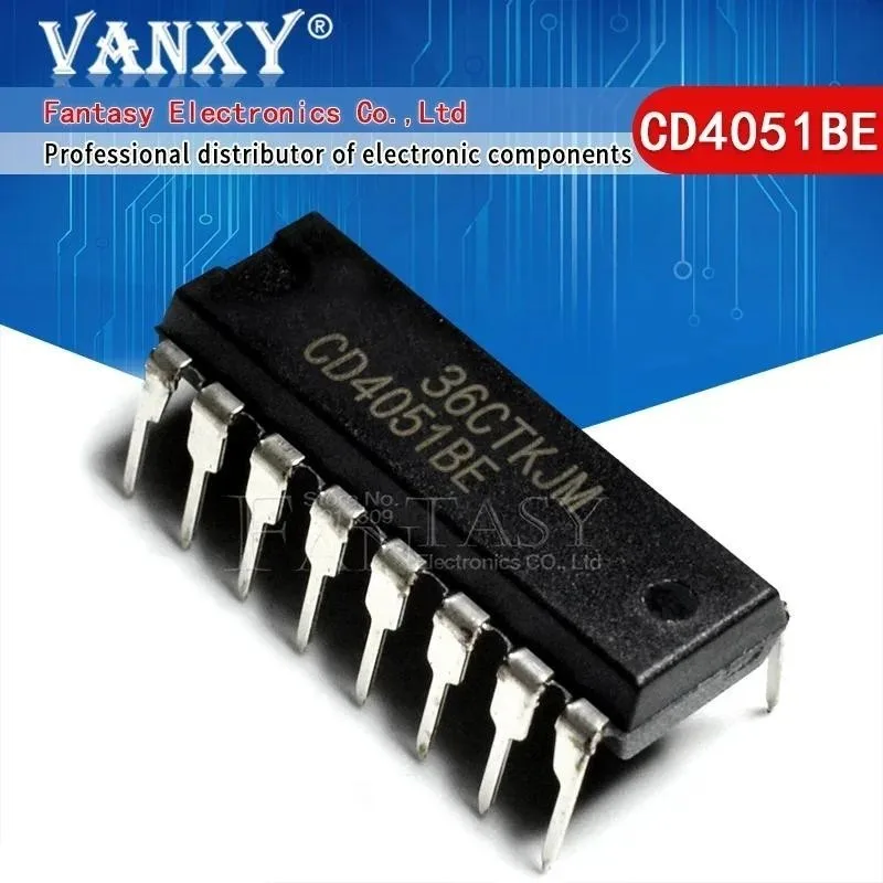 10pcs CD4051BE CD4051 DIP DIP-16 CD4029BE CD4030BE CD4033BE CD4050BE CD4052BE CD4053BE CD4029 CD4030 CD4053 อิเล็กทรอนิกส์Compon