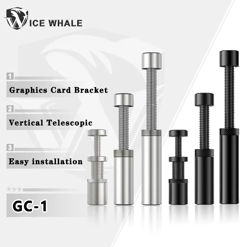 Ice Whale GC-1 กราฟิกการ์ด GPU ผู้ถือแนวตั้ง Telescopic หมุนขาตั้งวงเล็บแม่เหล็ก Video Card Holder