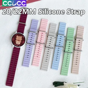 Cclcc สายนาฬิกาข้อมือ ซิลิโคนนิ่ม กันน้ํา ระบายอากาศ สีแคนดี้ สําหรับ Samsung Galaxy Watch 6 5 4 44 มม. 40 มม. HUAWEI Smart Watch GT 4 3 2 46 มม. 20 มม. 22 มม.