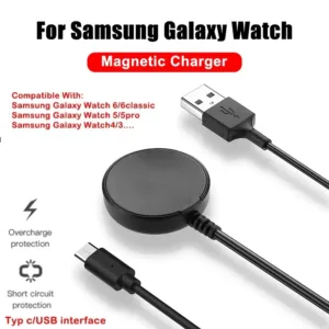 แท่นชาร์จ สายชาร์จนาฬิกาสำหรับ Samsung Galaxy Watch 7 / 6 / 5 / 4 / 3  / Active 1 /2 Type C USB wireless charger