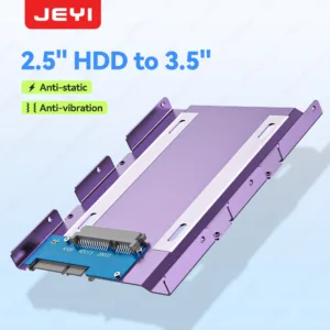 Jeyi อะแดปเตอร์ฮาร์ดไดรฟ์ภายใน 2.5 SSD เป็น 3.5 สําหรับ 7 9.5 12.5 มม. 2.5 นิ้ว HDD SSD พร้อม SATA III Interface sata3