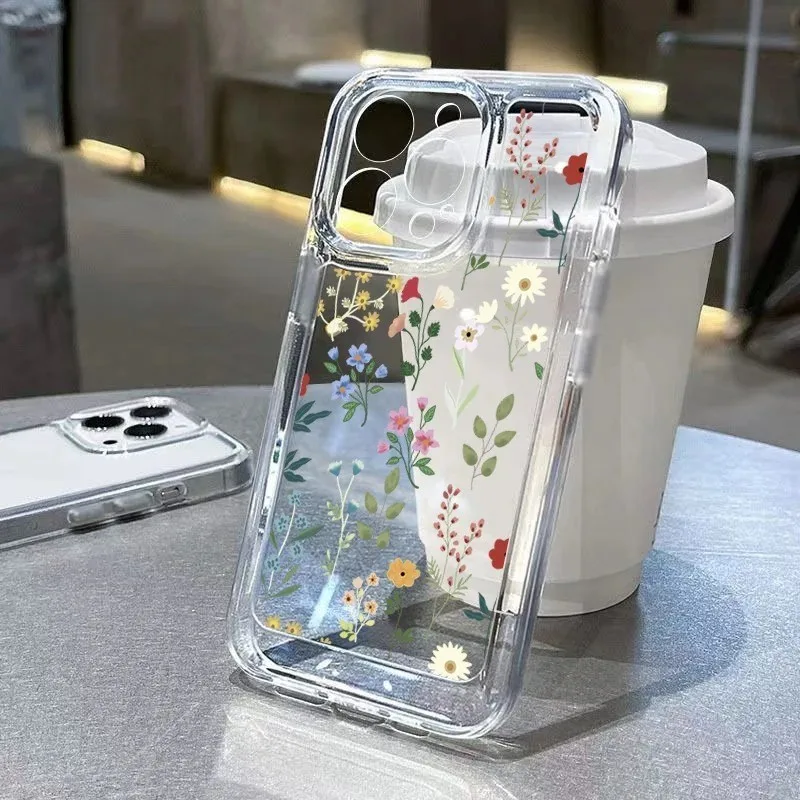 เคสโทรศัพท์มือถือแบบนิ่ม ใส ลายดอกไม้ หัวใจ หลากสี สําหรับ Xiaomi Mi 13T Pro Mi 11 Lite 5G NE 13 12 12T 11T 14 Pro Lite Poco X3 X4 X5 F5 X6 M6 Pro F3 NFC