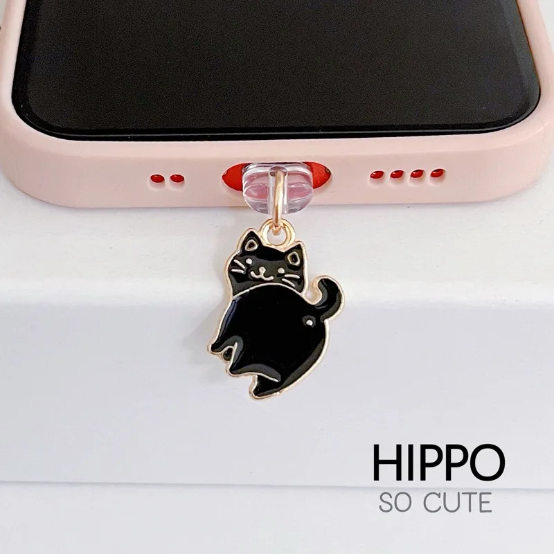 [ร้านไทย] จุกกันฝุ่น iPhone android iPad จุกกันฝุ่นมือถือ จุกกันฝุ่นไอแพด แมวดำ