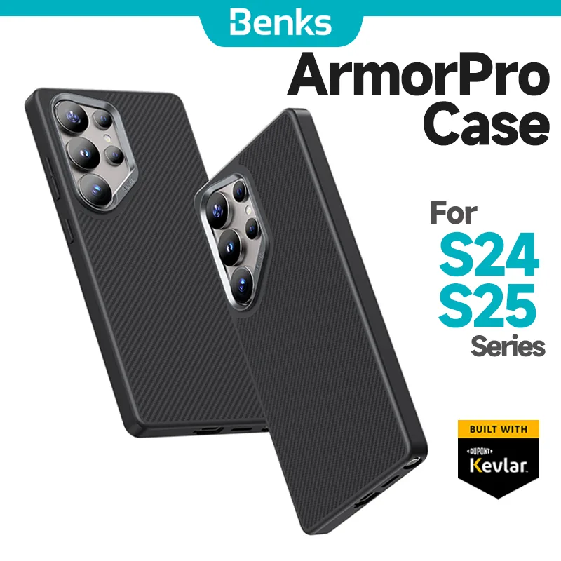 [Benks Official] Benks Magnetic ArmorPro Case สําหรับ Samsung Galaxy S25 S25+ S24 Ultra 600D Kevlar Fiber Thin Drop Shock Protection Minimalist สไตล์ Cover
