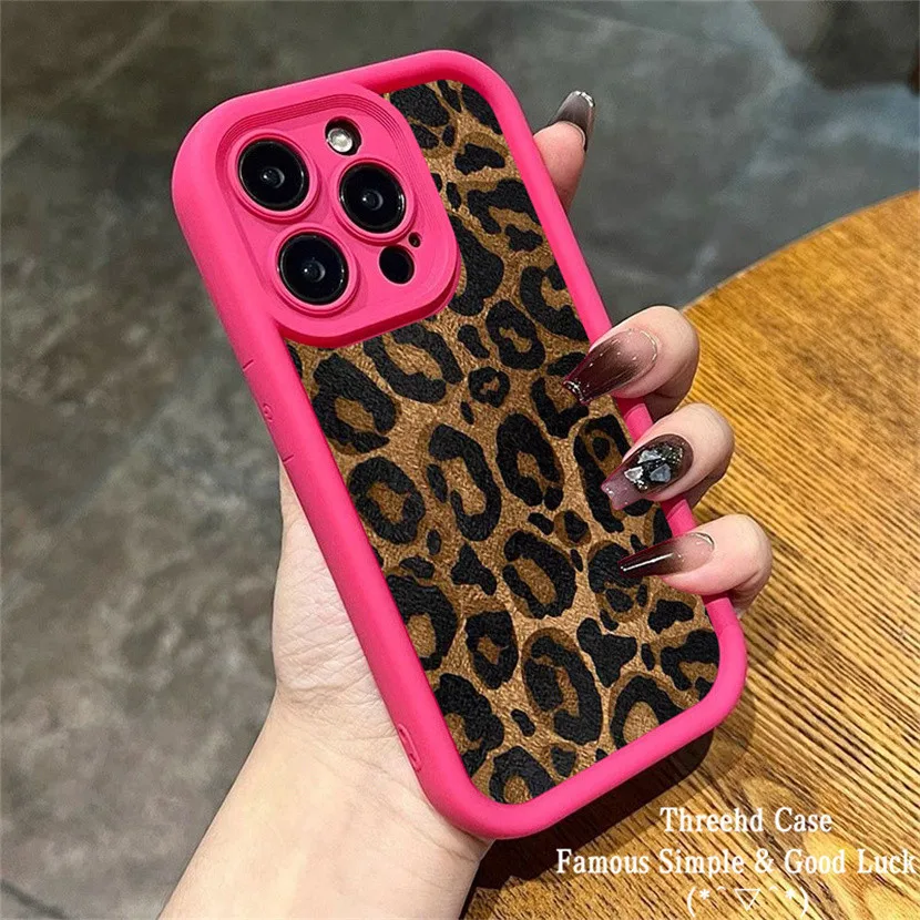 เคสโทรศัพท์มือถือ แบบนิ่ม ผิวด้าน กันกระแทก ป้องกันเลนส์ ลายเสือดาว สําหรับ iPhone 11 XR X 15 14 13 12 Pro Max 7 8 SE 2020 Xs Max 6 6s Plus