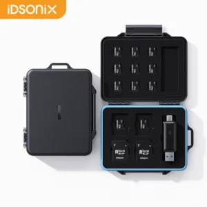 Idsonix Micro SD เคสป้องกัน กันน้ํา เมมโมรี่การ์ด เคส แบบพกพา บาง ดิจิตอล กล่องเก็บ กันกระแทก เปลือกแข็ง สําหรับ SD Card