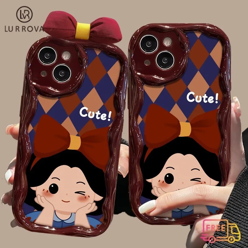 เคสโทรศัพท์ VIVO V40 V30 5G V29 S1 V27 5G V40 Pro V27 Pro V27E V25 V25E V23 V23E V15 V20 Pro ไวน์แดงน่ารักเจ้าหญิงกันกระแทกTPUเคสโทรศัพท์