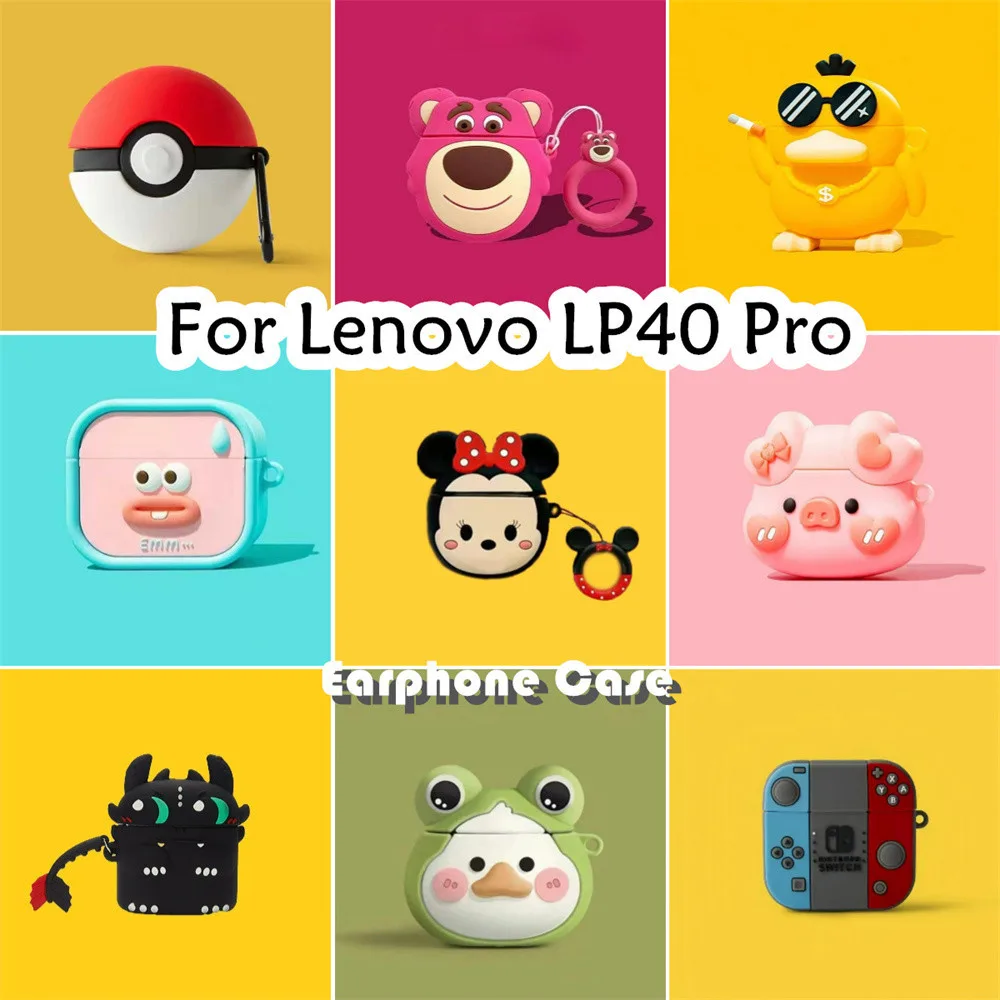 【3Cideas】นําไปใช้กับ Lenovo LP40 Pro เคส Case เคสหูฟัง การ์ตูนซอก ซิลิโคนนุ่ม เคส เคสหูฟัง NO.3