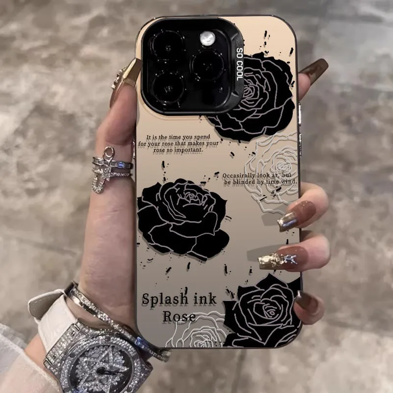❤️จัดส่งทันที❤️เคสไอโฟน11 12 13 14 15 16 Pro Max กุหลาบสแปลชก์อันสวยงามหรูหรา Case For iPhone 13PM