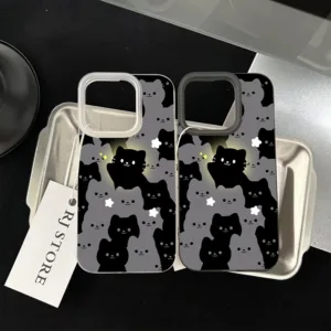 ฝาครอบโทรศัพท์นุ่ม แมวเรืองแสงFor iPhone 11 13 15 เคส ไอโฟน12 14 ProMax 7 8Plus X XR  XSMaxกันกระแทก ส่งจากไทยส