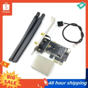 พร้อมสต็อก PCIE WiFi การ์ดอะแดปเตอร์บลูทูธ Dual Band การ์ดเครือข่ายไร้สาย Repetidor Adaptador สําหรับ PC Desktop สําหรับ AX200 9260AC