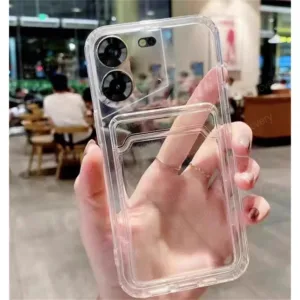 เคสโทรศัพท์มือถือ ซิลิโคนนิ่ม TPU ใส พร้อมช่องใส่บัตร สําหรับ TECNO POVA 5 LH7n POVA 5 Pro