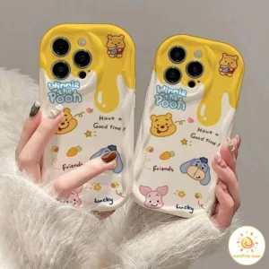 [ส่วนลด] การ์ตูนน่ารัก น่ารัก Winnie the Pooh Case เคส ไอโฟน 11 For iPhone12 13 14 15 Pro MAX X XS XR XS 7 8 Plus SE2020