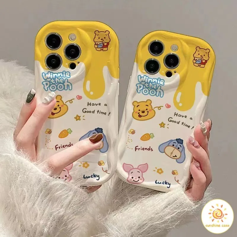 [ส่วนลด] การ์ตูนน่ารัก น่ารัก Winnie the Pooh Case เคส ไอโฟน 11 For iPhone12 13 14 15 Pro MAX X XS XR XS 7 8 Plus SE2020