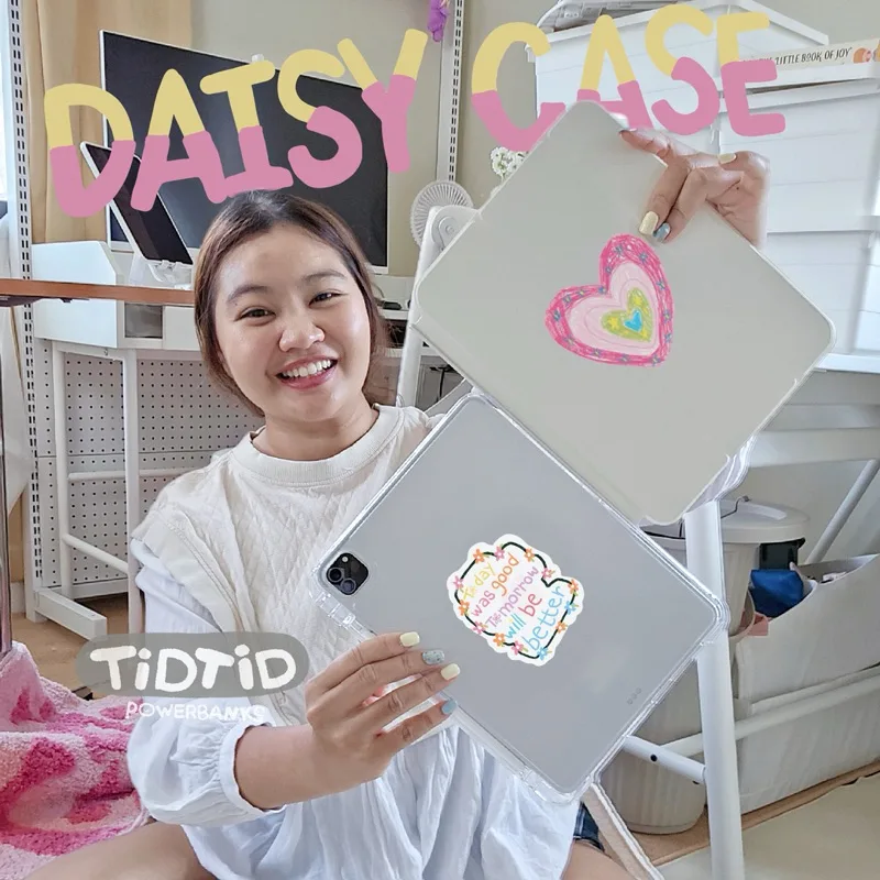 รุ่น Daisy   หลังใสแจ๋ว ถอดปกได้ เปื้อนยาก เคสกันกระแทก กันงอได้