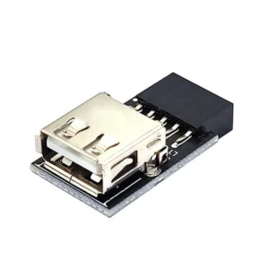 อะแดปเตอร์แปลงพอร์ทเชื่อมต่อที่เมนบอร์ด FUSB 9Pin เป็น USB 2.0 Type A ตัวเมีย สําหรับคอมพิวเตอร์ตั้งโต๊ะ