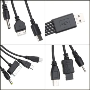 Bett 20 ซม. 10 in 1 USB สายชาร์จโทรศัพท์ USB เป็นหลายปลั๊กสายชาร์จโทรศัพท์สายชาร์จ USB Universal