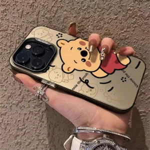 เคสโทรศัพท์มือถือแบบแข็ง ลายการ์ตูนหมี วินนี่ ตลก ไฮเอนด์ สําหรับ iPhone 15 13 12 11 Promax IPhone7 8 Plus 14 15 Plus Xsmax XR X