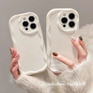 โปร่งใส ขอบหยัก TPU แบบนิ่ม เคส For iPhone 11 15 14 13 12 Pro Max X XS Max 7 8 Plus XR กันกระแทก ป้องกันกล้อง เรียบง่าย