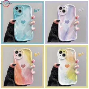 เคสโทรศัพท์มือถือแบบนิ่ม ลายสีน้ํา หัวใจ หลากสี สําหรับ Vivo V29 V27 Pro V29e V27e V25e V25 V15 V23 V23e V29 V30 Lite
