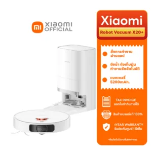 Xiaomi Robot Vacuum X20+ การเก็บฝุ่นอัตโนมัติโดยไม่ต้องล้าง แรงดูด 6000Pa เลเซอร์นำทางอัจฉริยะ [ประกันศูนย์ไทย1ปี]