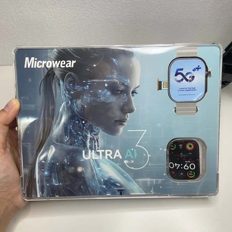Ultra Ai3 นาฬิกาใส่ซิม รองรับ5G ความจุ32GB พิมพ์แชท วีดีโอคอล นับก้าว มีPlay Store
