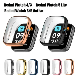 เคสซิลิโคนป้องกัน TPU Cover Shell สําหรับ Redmi Watch 5 Active 3 Active 5 Lite สมาร์ทวอท์ชสําหรับ Redmi Watch 4 3