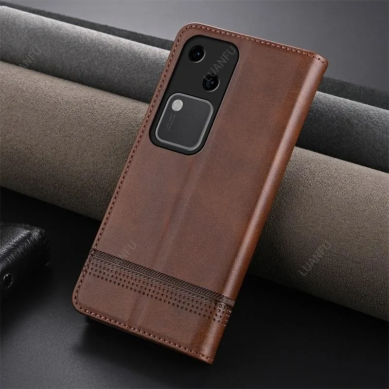 เคสโทรศัพท์หนัง ฝาพับ กันกระแทก พร้อมช่องใส่บัตร คุณภาพสูง สําหรับ Vivo V30 5G Vivo V30 Pro