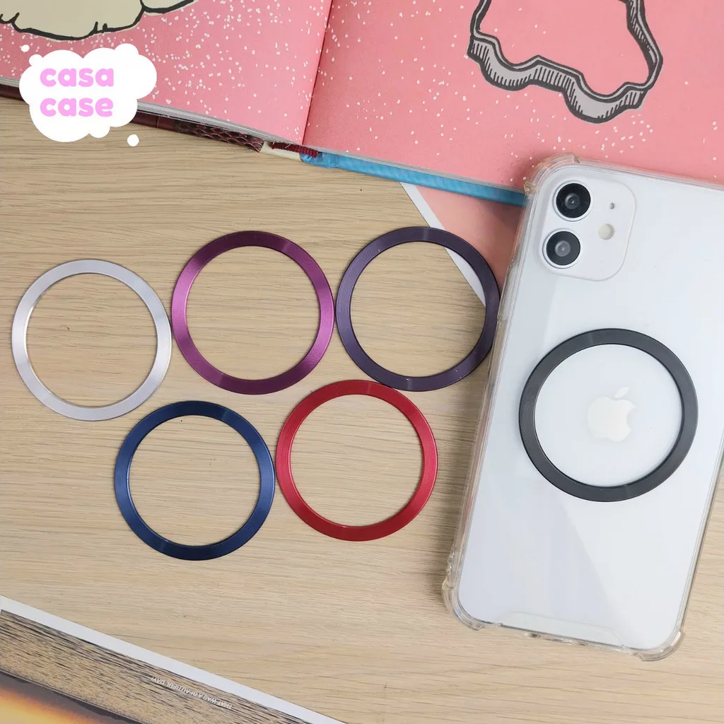 แผ่นแม่เหล็กติดกริ๊บต๊อก วงแหวนแม่เหล็กติดเคสโทรศัพท์ Metal Ring Sticker