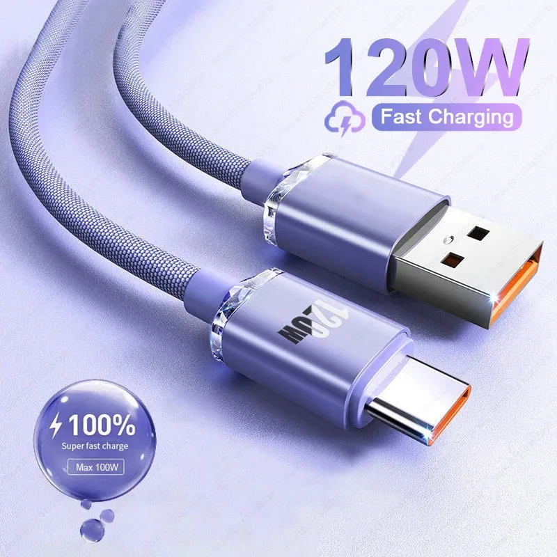 สายชาร์จ USB Type C 120W 6A ชาร์จเร็ว สําหรับ Huawei Honor