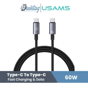 USAMS US-SJ661 Type-C To Type-C 60W Aluminum Alloy Fast Charging & Data Cable-Sufeng Series 1.2M Tarnish