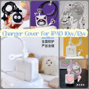 เคสหูฟัง TPU ทรงสี่เหลี่ยม ลายการ์ตูนน่ารัก สําหรับ ipad 12W 10W A1357 A1401 ipad air3 mini1 2 3