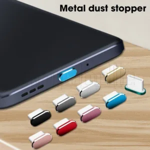 [ขายดี] ปลั๊กกันฝุ่น Type C สากล / ฝาครอบป้องกันพอร์ต USB C โลหะ / ฝาครอบพอร์ตชาร์จโทรศัพท์ ที่มีสีสัน / เข้ากันได้กับโทรศัพท์ iPhone และโทรศัพท์ Android ส่วนใหญ่