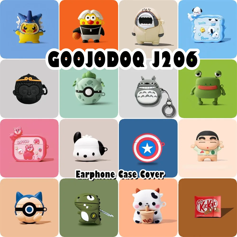 READY STOCK!นําไปใช้กับ GOOJODOQ J206 เคส Case เคสหูฟัง การ์ตูนง่าย ซิลิโคนนุ่ม เคส เคสหูฟัง NO.2