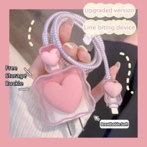 【ส่งจากไทย มาใหม่ 1ชุด 5ชิ้น】 For เคส สำหรับ ไอโฟน Apple Power Adapter 18W/20W สายชาร์จ ลายการ์ตูนน่ารัก Cable Bite