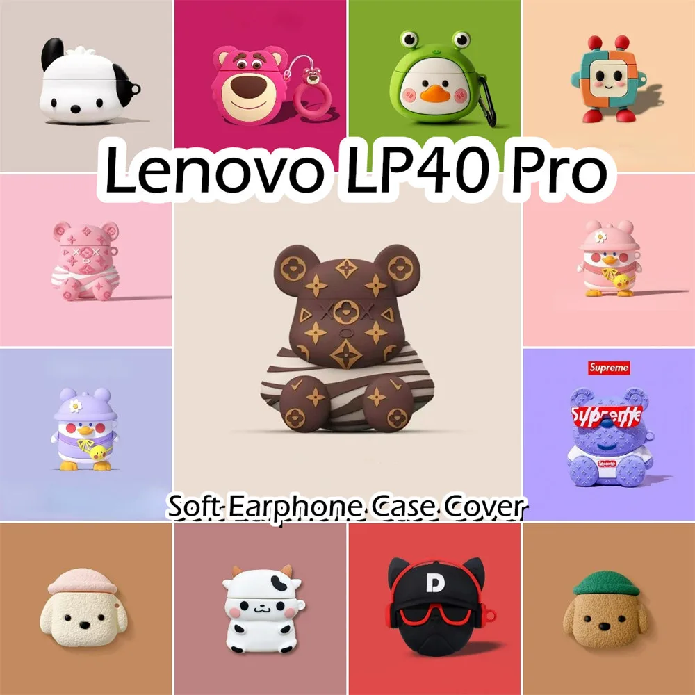 【imamura】นําไปใช้กับ Lenovo LP40 Pro เคส Case เคสหูฟัง การ์ตูนง่าย ซิลิโคนนุ่ม เคส เคสหูฟัง NO.2