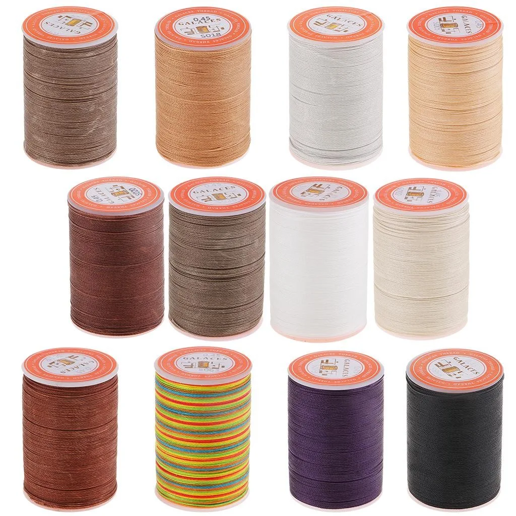 [Lszcx6l] 85 Metre 0.45mm ด้ายแว็กซ์สําหรับเย็บ Awl Speedy Camping Repair สีดํา